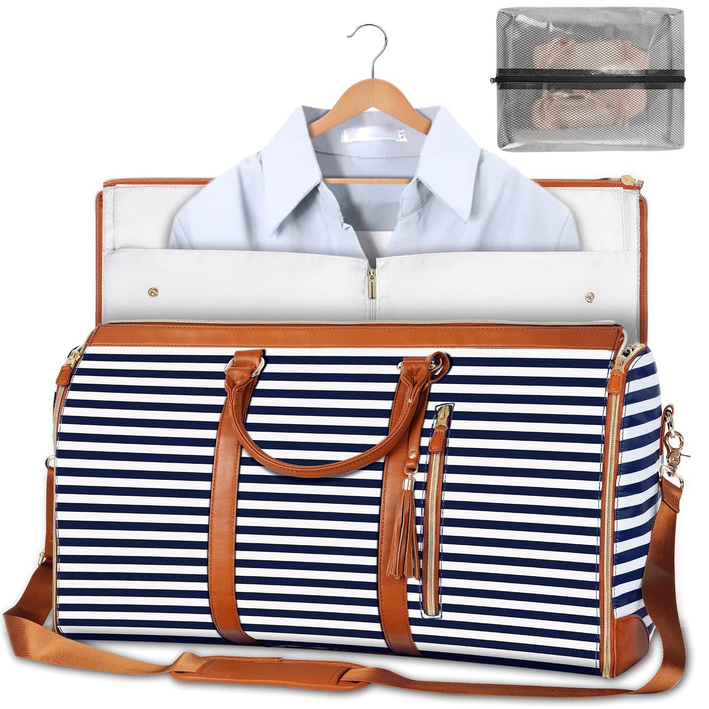 Large Capacity Travel Duffle Bag Women's Handbag Folding Suit Bag Waterproof Clothes Totes ferrersa