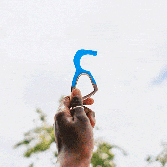 3 Pack of hoo(key)™ - The Only Patented Antimicrobial Silicone No-Touch Keychain Tool - Value Pack Deal! Hookey™