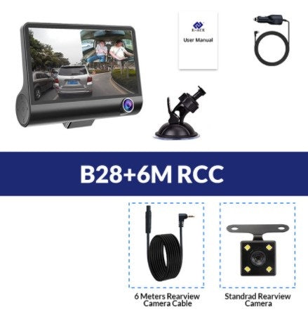 1080P High-definition Three-record Driving Recorder DC-Powered by People