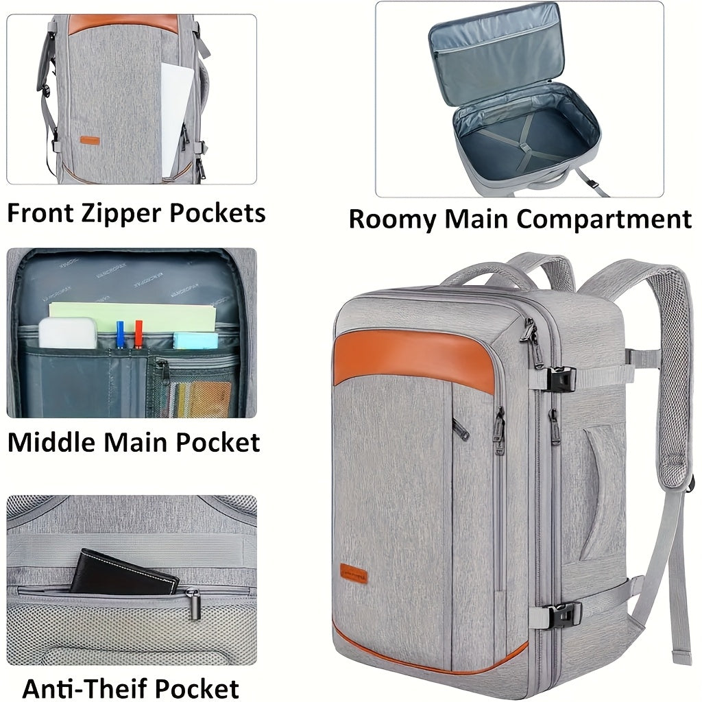 Travel Backpack, Extra Large 10.57gal Airline Approved Travel Backpacks with 3 Packing Cubes for Women Men,Carry On Backpack, Expandable Overnight Luggage Daypack Business Weekender Bag, Travel Backpack Airline Approved, Carr ferrersa