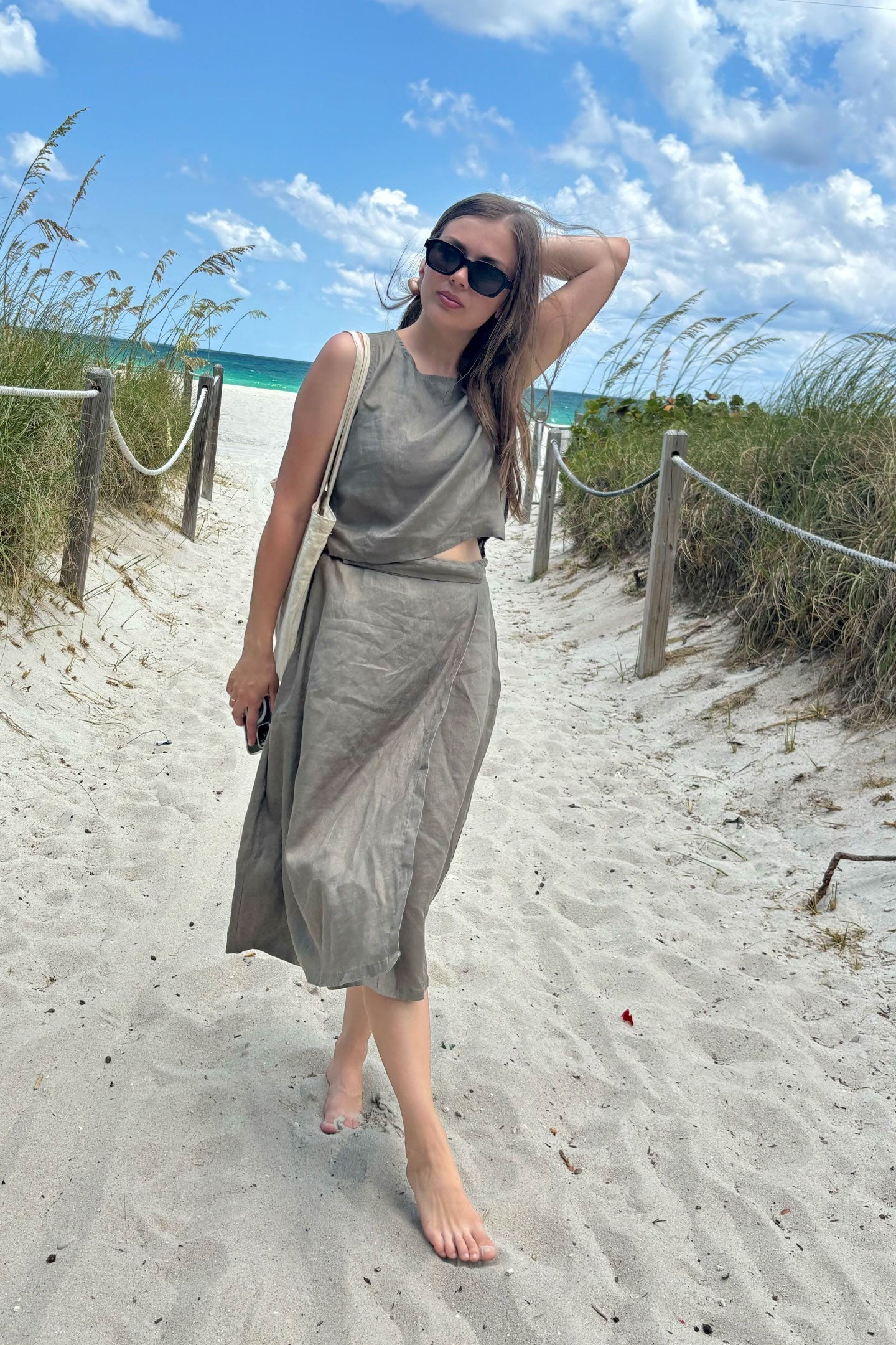 Boxy Crop Top in Dark Green DC-Reistor
