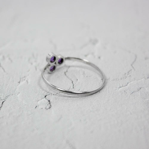 Amethyst Cluster Sterling Silver Ring ferrersa