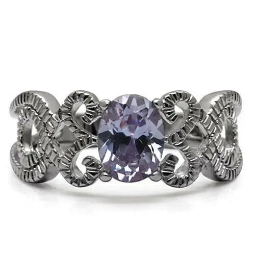 TK079 - High polished (no plating) Stainless Steel Ring with AAA Grade ferrersa