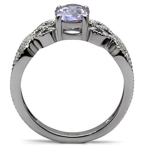 TK079 - High polished (no plating) Stainless Steel Ring with AAA Grade ferrersa