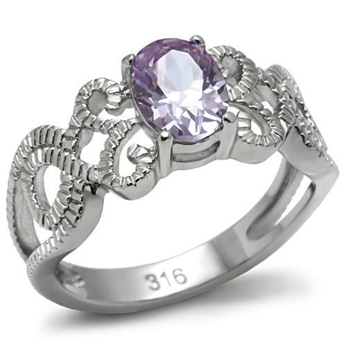 TK079 - High polished (no plating) Stainless Steel Ring with AAA Grade ferrersa
