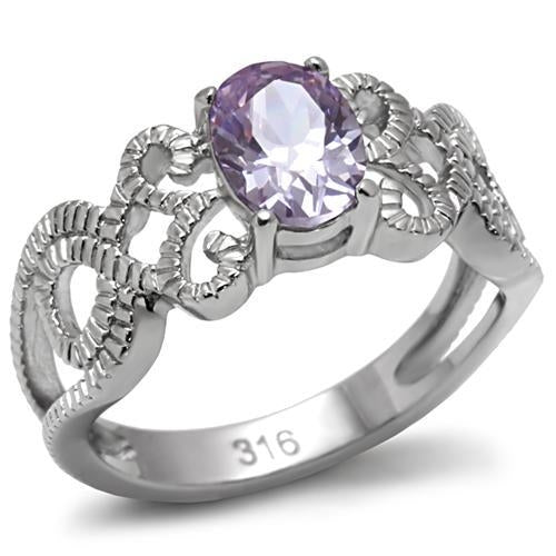 TK079 - High polished (no plating) Stainless Steel Ring with AAA Grade ferrersa